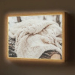 Deken - Wit - Boomstronk - Winter - Sneeuw Light Box met batterij (Wandlamp) middel -z3d_website