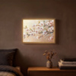 Bloesemtakken - Schilderachtig - Roze Light Box met batterij (Wandlamp) middel -sfeer4