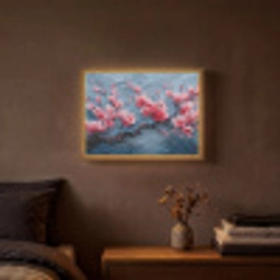 Bloesem - Bloem - Roze - Tak Light Box met batterij (Wandlamp) middel -sfeer4