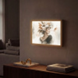 Bloesem - Portret - Gezicht Light Box met batterij (Wandlamp) middel -sfeer1