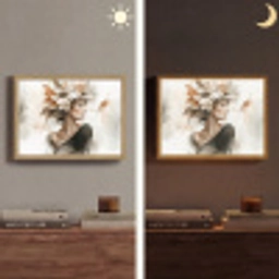 Bloesem - Portret - Gezicht Light Box met batterij (Wandlamp) middel -sfeer3