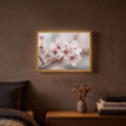 Bloesems - Meeldraden - Geel - Wazig Light Box met batterij (Wandlamp) middel -sfeer4
