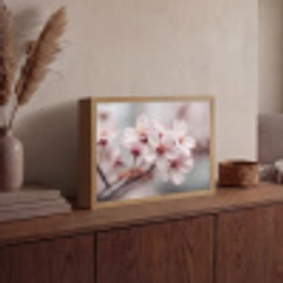 Bloesems - Meeldraden - Geel - Wazig Light Box met batterij (Wandlamp) middel -sfeer2