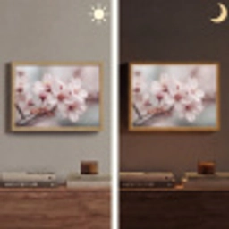 Bloesems - Meeldraden - Geel - Wazig Light Box met batterij (Wandlamp) middel -sfeer3