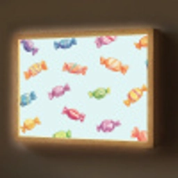 Blauw - Patroon - Snoep Light Box met batterij (Wandlamp) middel -z3d_website
