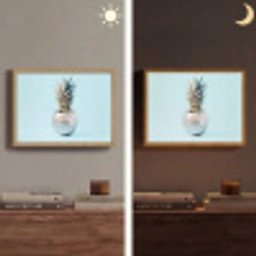Blauw - Ananas - Disco - Discobal Light Box met batterij (Wandlamp) middel -sfeer3