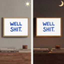 Blauw - Quote - Wit Light Box met batterij (Wandlamp) middel -sfeer3