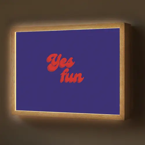 Blauw - Rood - Yes fun - 3D Light Box met batterij (Wandlamp) middel -z3d_website