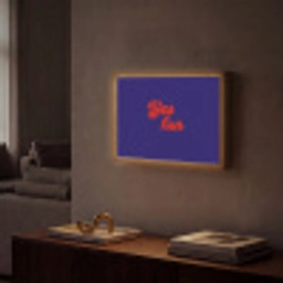 Blauw - Rood - Yes fun - 3D Light Box met batterij (Wandlamp) middel -sfeer1