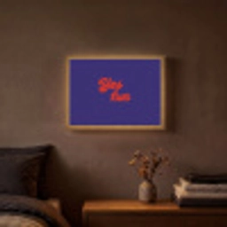 Blauw - Rood - Yes fun - 3D Light Box met batterij (Wandlamp) middel -sfeer4