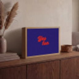 Blauw - Rood - Yes fun - 3D Light Box met batterij (Wandlamp) middel -sfeer2