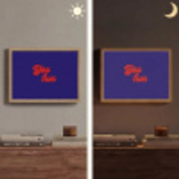 Blauw - Rood - Yes fun - 3D Light Box met batterij (Wandlamp) middel -sfeer3