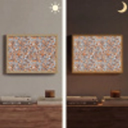 Blauw - Waterverf - Chaos Light Box met batterij (Wandlamp) middel 907 -sfeer3