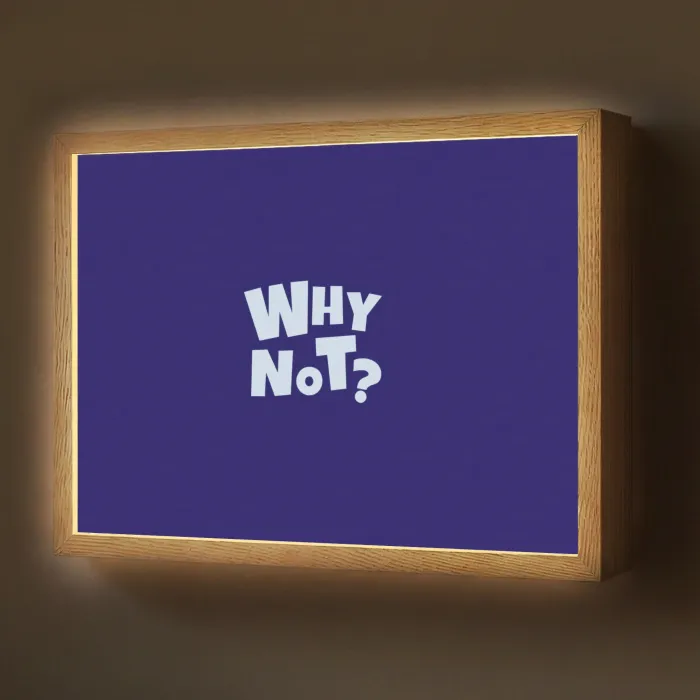 Blauw - Why not - Minimalistisch Light Box met batterij (Wandlamp) middel -z3d_website