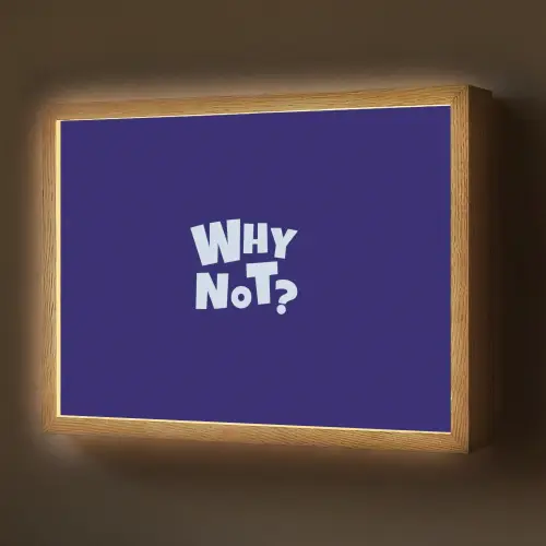 Blauw - Why not - Minimalistisch Light Box met batterij (Wandlamp) middel -z3d_website