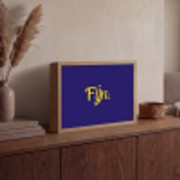 Blauw - Geel - Fijn Light Box met batterij (Wandlamp) middel -sfeer2