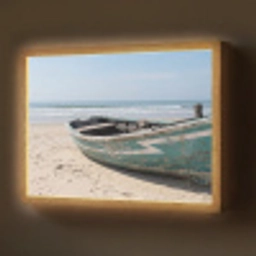 Boot - Zandstrand - Zee Light Box met batterij (Wandlamp) middel -z3d_website