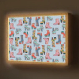 Laarzen - Patroon - Disco Light Box met batterij (Wandlamp) middel 907 -z3d_website