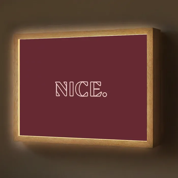 Bordeaux - Nice - minimalistisch Light Box met batterij (Wandlamp) middel -z3d_website
