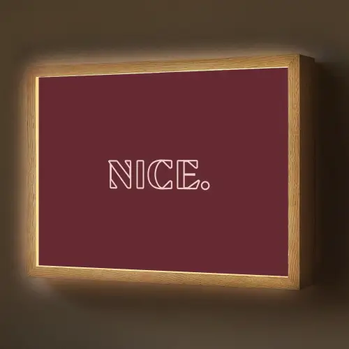 Bordeaux - Nice - minimalistisch Light Box met batterij (Wandlamp) middel -z3d_website