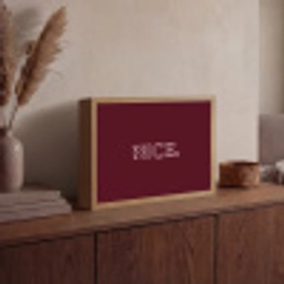 Bordeaux - Nice - minimalistisch Light Box met batterij (Wandlamp) middel -sfeer2