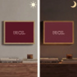 Bordeaux - Nice - minimalistisch Light Box met batterij (Wandlamp) middel -sfeer3
