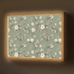 Botanisch - Vogels - Groen Light Box met batterij (Wandlamp) middel 907 -z3d_website
