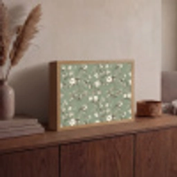 Botanisch - Vogels - Groen Light Box met batterij (Wandlamp) middel 907 -sfeer2