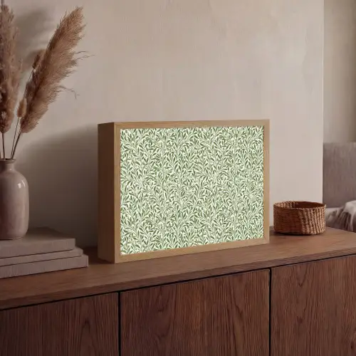 Botanisch - Takken - Groen Light Box met batterij (Wandlamp) middel 907 -sfeer2