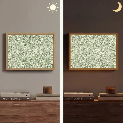 Botanisch - Takken - Groen Light Box met batterij (Wandlamp) middel 907 -sfeer3