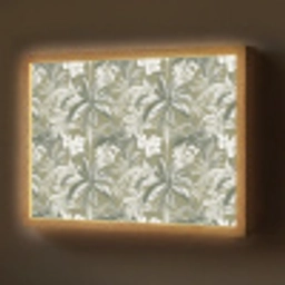 Botanisch - Bloemen - Groen Light Box met batterij (Wandlamp) middel 907 -z3d_website