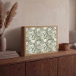 Botanisch - Bloemen - Groen Light Box met batterij (Wandlamp) middel 907 -sfeer2