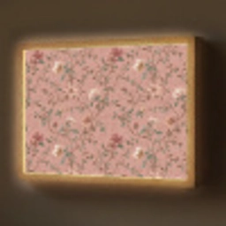 Botanisch - Bloemen - Roze Light Box met batterij (Wandlamp) middel 907 -z3d_website