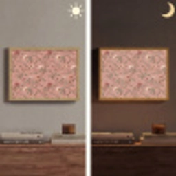Botanisch - Bloemen - Roze Light Box met batterij (Wandlamp) middel 907 -sfeer3