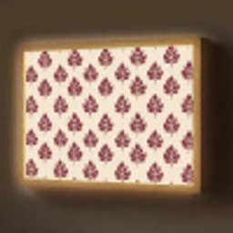 Botanisch - Patroon - Bordeaux Light Box met batterij (Wandlamp) middel 907 -z3d_website