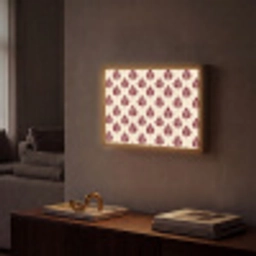 Botanisch - Patroon - Bordeaux Light Box met batterij (Wandlamp) middel 907 -sfeer1