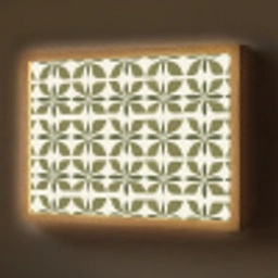 Botanisch - Retro - Groen Light Box met batterij (Wandlamp) middel 907 -z3d_website
