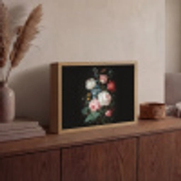 Boeket - Kleurrijk - Klassiek Light Box met batterij (Wandlamp) middel -sfeer2