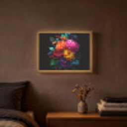 Boeket - Bloemen - Kleur Light Box met batterij (Wandlamp) middel -sfeer4