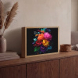 Boeket - Bloemen - Kleur Light Box met batterij (Wandlamp) middel -sfeer2