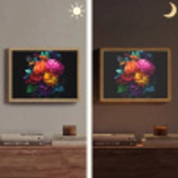 Boeket - Bloemen - Kleur Light Box met batterij (Wandlamp) middel -sfeer3