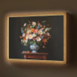 Boeket - Roze - Bloemen - Vaas Light Box met batterij (Wandlamp) middel -z3d_website