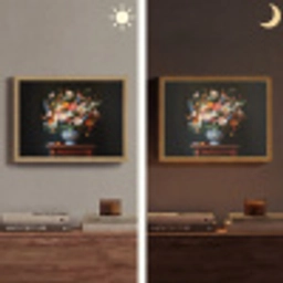 Boeket - Roze - Bloemen - Vaas Light Box met batterij (Wandlamp) middel -sfeer3