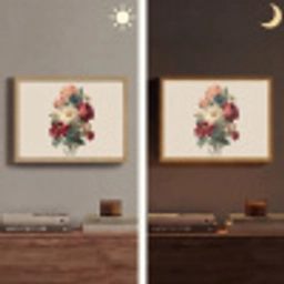 Boeket - Warme tinten - Elegant Light Box met batterij (Wandlamp) middel -sfeer3