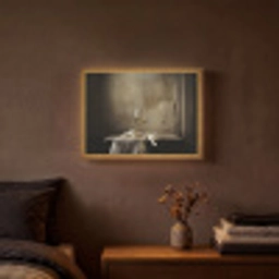 Strik - Beige - Witte - Wijn Light Box met batterij (Wandlamp) middel -sfeer4