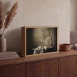 Strik - Beige - Witte - Wijn Light Box met batterij (Wandlamp) middel -sfeer2