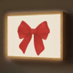 Strik - Symmetrisch - Rood - Lint Light Box met batterij (Wandlamp) middel -z3d_website