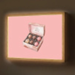 Doosje - Bonbons - Liefdevolle - Tekst Light Box met batterij (Wandlamp) middel -z3d_website