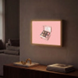 Doosje - Bonbons - Liefdevolle - Tekst Light Box met batterij (Wandlamp) middel -sfeer1