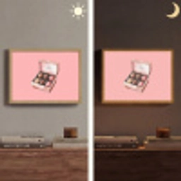 Doosje - Bonbons - Liefdevolle - Tekst Light Box met batterij (Wandlamp) middel -sfeer3